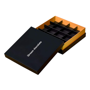 Bán lẻ thân thiện với môi vật liệu tái chế vuông Ấn Độ màu xanh lá cây cảm ơn bạn ưa thích Kẹo sô cô la cứng nhắc hộp đóng cửa từ tính cho - Product Image 2