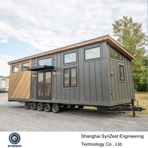 Maison sur remorque avec <span class=keywords><strong>kit</strong></span> de maison préfabriquée isolée de 20 pieds, sur roues, mini-cabane mobile, kits de maison préfabriquée - Product Image 4