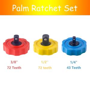 Clé à cliquet miniature 1/2\" 3/8\" 1/4\" avec douille à cliquet à 72 dents, poignée en caoutchouc, clé à cliquet rapide - Product Image 6