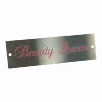 Plaques de nom en métal en aluminium, acier inoxydable, laiton, plaques de nom vierges, badge, plaque de nom plaquée or, plaque de gravure en métal vierge