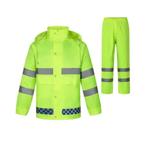 HA732 Rider Reflector Full Body Oxford Yellow Waterproof Raincoats For Adults Waterproof Motorcycle Riders Men Biker