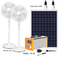 Cargador Portátil para el Hogar de 50w, Kits de Luces LED Solares con Batería para Panel Solar