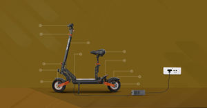 Trottinette électrique KuKirin G2 Max, batterie, autonomie de 70 km, pneus tout-terrain de 10 pouces, siège amovible, écran intelligent, pliable, pour les trajets quotidiens - Product Image 3