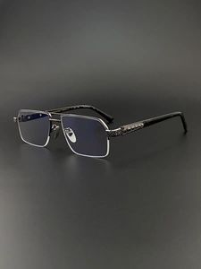 Kính quang học Titan tinh khiết titan khung thời trang Trọng lượng nhẹ chống dị ứng màu xanh ngăn chặn ánh sáng kính nam - Product Image 2