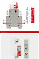 Interrupteur-sectionneur miniature Delixi DZ47G, sectionneur modulaire sur rail DIN pour la distribution d'énergie