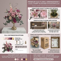 Centre de table de mariage moderne personnalisé en soie artificielle faite à la main, rose artificielle hautement réaliste pour réception, fête, événement, décoration intérieure