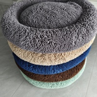 Ultra-Weiches Rundes Chenille-Hundebett-Set Orthopädisches Hundebett für Arthritis, Abnehmbar und Waschbar, Rutschfester Boden Luxus-Hundebett