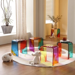 Table d'appoint en acrylique couleur personnalisée, livraison directe du fabricant, pour salon, chambre, bureau à domicile, design moderne avec logo personnalisé - Product Image 4