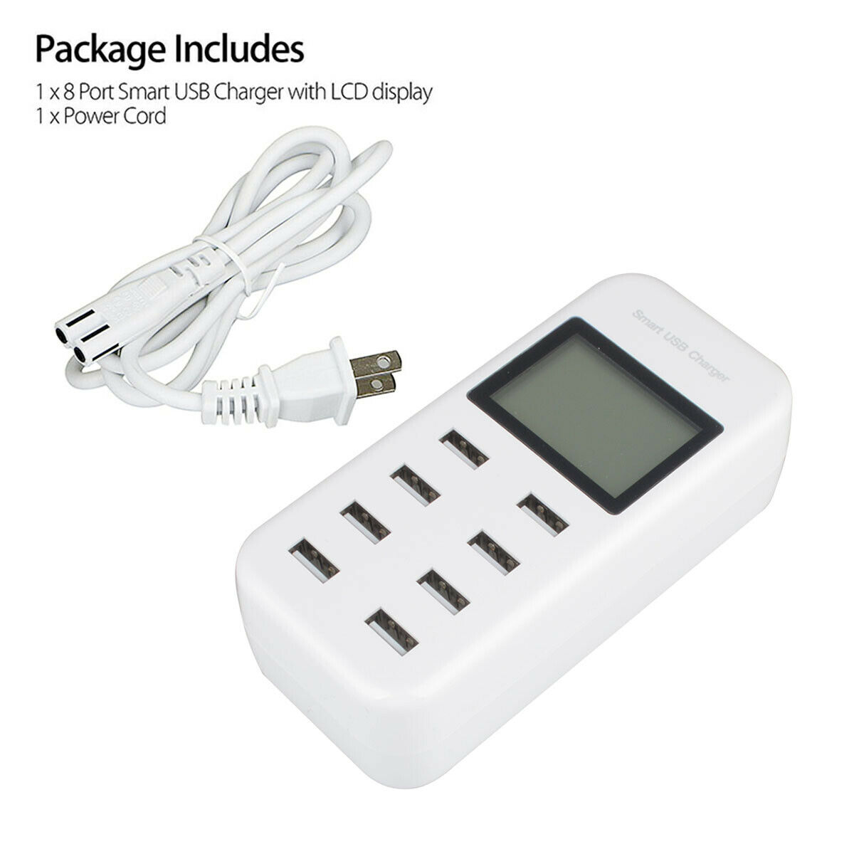 I8 Smart 8 Ports USB Charger - Efficient Multi-Device Charging