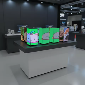Écran LED de bureau miniature P2.5 en forme de cube carré, affichage LED d'intérieur 160 mm * 320 mm GOB 4 faces, écran LED pour comptoir d'accueil - Product Image 6