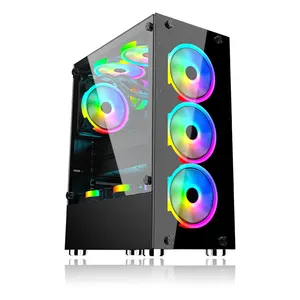 Goedkoopste Beste Kwaliteit Mid Tower Gaming Computer Case Atx Kast Metalen Chassis Usb3.0 Usb 2.0 Pc Case