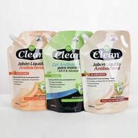Sac de poche debout en plastique d'emballage personnalisé rechargeable de bec pour le savon liquide de détergent de blanchisserie