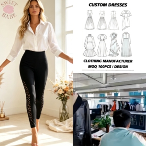Pantalones Largos de Moda para Mujer, Sexy, con Aberturas Laterales, Encaje, Cintura Alta, Ajustados, para Uso Diario, Servicio Personalizado - Product Image 1