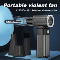 Mini ventilateur haute vitesse 16000mAh, puissant ventilateur électrique au lithium, souffleur d'air à conduit pour usage industriel DIY, sécheuse à jet puissante