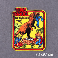 Écusson de fer brodé d'animaux de paysage d'aventure pour vêtements Accessoires de vêtements de bricolage Écusson de logo personnalisé
