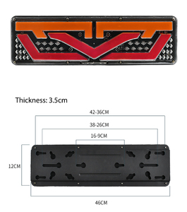 12/24v Led camion feu arrière remorque trafic étanche feux d'avertissement coulant <span class=keywords><strong>Signal</strong></span> lumineux camion arrêt frein feu de recul - Product Image 4