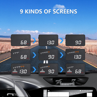 Nuevo diseño X5 Car HUD Projector Head up Display OBD2 EOBD Velocímetro Alarma de exceso de velocidad Pantalla de barra de temperatura del agua