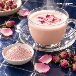 Poudre de thé au lait de rose en sachet de 1 kg pour les magasins de bubble tea, les cafés, OEM, marque privée - Product Image 3