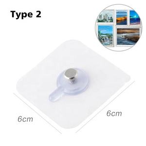 Pegamento de PVC fuerte <span class=keywords><strong>para</strong></span> pared de clavos, ganchos de pared sin costuras <span class=keywords><strong>para</strong></span> cocina, <span class=keywords><strong>baño</strong></span>, impermeable, duradero, transparente, Colgador de gancho de tornillo - Product Image 6