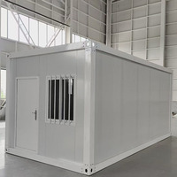 Maison conteneur en acier démontable à plat avec design moderne pour bureau préfabriqué, entrepôt ou chambre à coucher