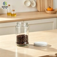 Botol Kaca Silinder Kosong 400ml, Wadah Transparan Aman untuk Makanan, untuk Pabrik dan Distributor Makanan