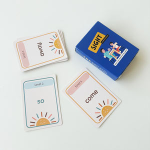 China fabriek gepersonaliseerd ontwerp printen kinderen educatief leer flashcards aangepaste kaartspel creatie dozen verpakking - Product Image 1
