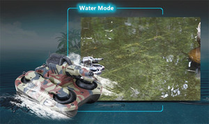 Tanque anfibio teledirigido 3 en 1, interruptor de modo Dual, coche de batalla por agua, juguete a prueba de agua - Product Image 4