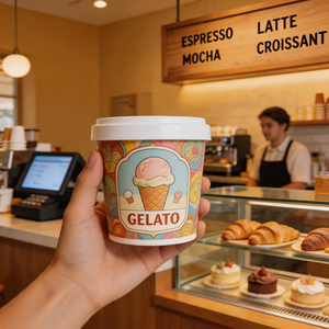 Tazón de Papel Desechable Personalizado de Gran Capacidad para Helado, para Tiendas de Conveniencia y Cadenas de Comida Rápida, en Oferta - Product Image 1