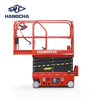Plateforme de travail en hauteur Hangcha 250 kg 6 m 7,6 m, mini nacelle élévatrice à ciseaux électrique autopropulsée, certifiée CE, en matériau ABS 60XEND