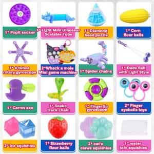 26/30 piezas de pelotas antiestrés de alivio de estrés, anillos sensoriales, cubos giratorios, con logotipo personalizado, premios para cofres del tesoro y artículos de regalo - Product Image 2