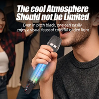 Système de microphone sans fil portable MRGB-100 pour un son clair, microphone sans fil rechargeable avec lumières RGB
