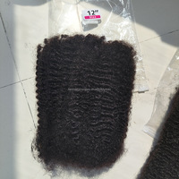 Extensiones de Cabello Humano Virgen Rizado 4C de 10-20 Pulgadas, Cabello Humano Kinky en Paquetes, Material Crudo para Afro Twist