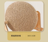 Griffoir populaire et pratique en forme de grande roue, avec balle en corde de chanvre pour chat, lapin, hamster