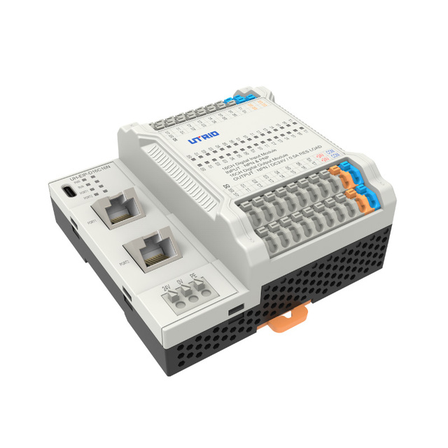 Wholesale Price 16 Digital Input and Output Remote IO Module EtherNET / IP Plc Programming Controller