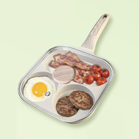 Poêle à frire multifonctionnelle pour le petit-déjeuner avec couvercle