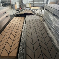 Panneau acoustique rainuré en polyester, panneaux acoustiques professionnels pour salle de conférence, réduction de la réverbération et de l'écho, panneau acoustique PET