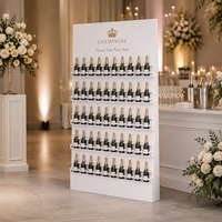 Support mural en acrylique pour verres à champagne LED, présentoir de verres à vin pour réceptions de mariage, bars, fêtes et événements – Vente en gros