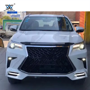 Accesorios Todoterreno, Parachoques Delanteros para Automóvil, Kits de Carrocería de Plástico ABS Negro para Fortuner <span class=keywords><strong>2016</strong></span>+, Actualización a <span class=keywords><strong>Lexus</strong></span> <span class=keywords><strong>570</strong></span> - Product Image 3