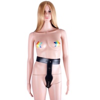 Produits pour adultes : Ceinture de chasteté en cuir sexy pour femme, modèle T, résistante aux intempéries, pantalon de chasteté portable, modèle ASL-PK0368