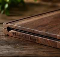 Ensemble de planches à charcuterie en bois d'acacia de qualité supérieure en forme de livre avec 4 couteaux à fromage et 2 plats, planche à fromage pliable en bois
