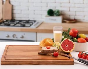 Tabla rodante de madera de acacia personalizada, venta al por mayor, tabla de cortar sólida para el hogar, tabla de madera gruesa para uso en la cocina - Product Image 3