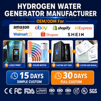 Distributeur d'eau commerciale hydrogénée pour comptoir, 4000 PPB, pureté 99,99 %, eau froide et chaude, avec machine à eau hydrogénée