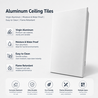 Plaques de plafond suspendu en aluminium pour la maison, panneaux de plâtre pour la décoration de restaurants, papier texturé français 600*600mm, moderne
