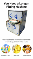 Fabriekslevering XINCHUAN Longan Ontpitmachine Motor 220V Abrikoos Lychee Ontpitter Zaadverwijderaar 304 RVS 48 stuks/min Nieuw