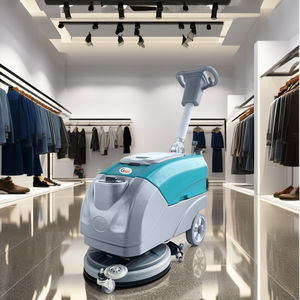 GS400 18-Inch Walk-Behind Auto Floor Scrubber Electric Scrubber for Home Restaurant Hotels with New Motor Cleaning Path - Product Image 1