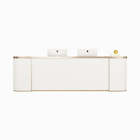Table de bar pliable en bois moderne et simple personnalisable pour salon de beauté, réception/caissier, comptoir de consultation pour hôtels et hôpitaux
