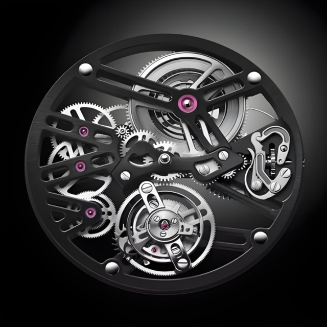 Overlying Second Surface and Layers Luminous Wings Mechanical Clock Motif Lights Decoration Gallery Hall Model Lamp