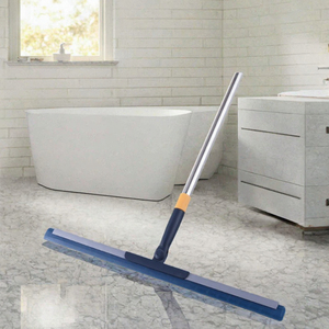 Balai magique 2-en-1 avec raclette à eau et manche long pour nettoyage humide et sec des sols, carrelages de salle de bain et cuisines - Product Image 3