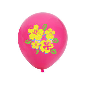 Vente chaude 12 pouces été plage thème hawaïen décoration de fête d'<span class=keywords><strong>anniversaire</strong></span> pour enfants ballon en Latex ensemble Aloha ananas décor - Product Image 5