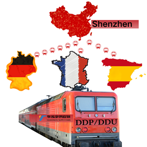 Trung Quốc giá rẻ Train vận chuyển hàng hóa quốc Tế Vận chuyển giao nhận đại lý ở thâm quyến Quảng Châu đến anh Italy Đức Pháp DDP - Product Image 1